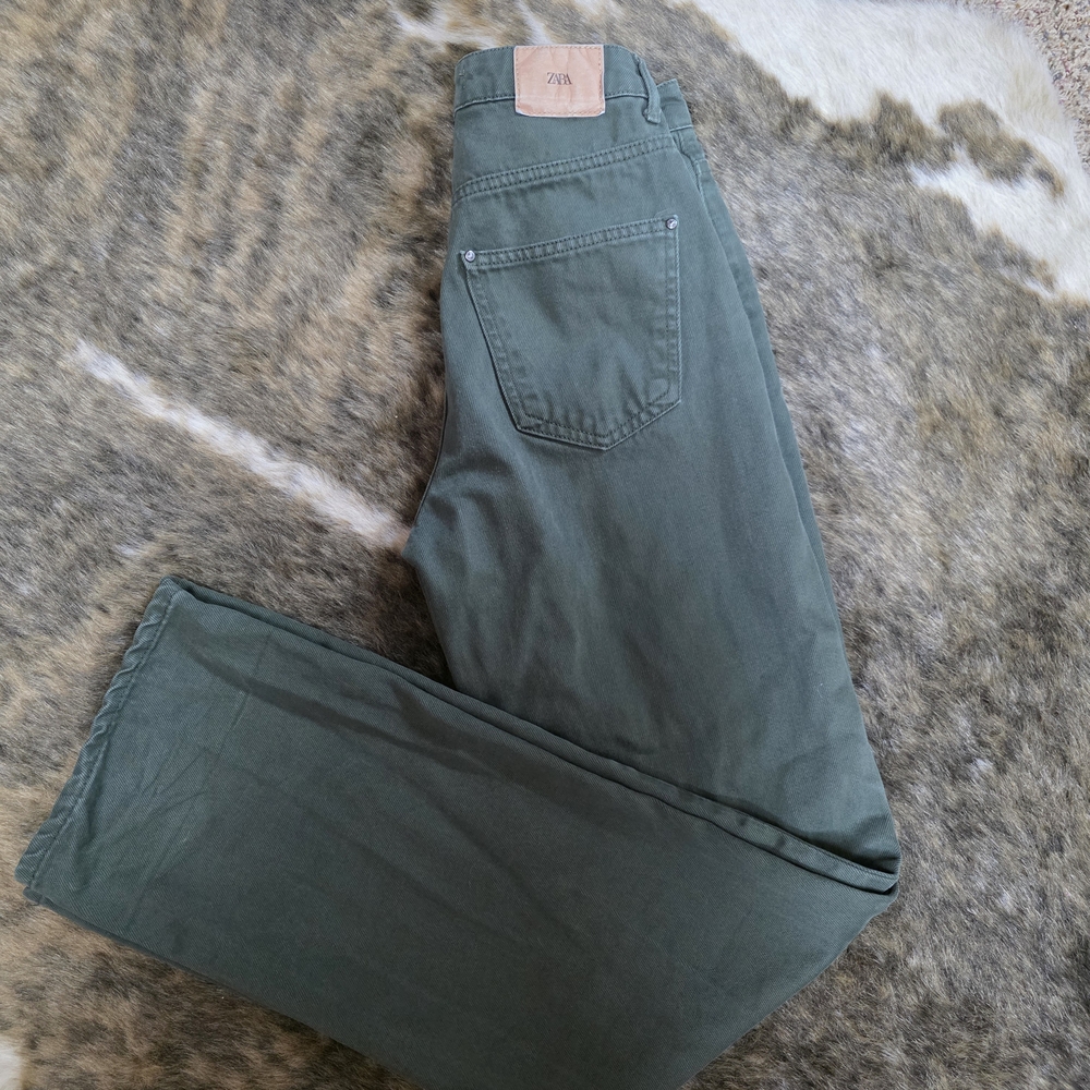 Zara Olive Green Boot Cut Jeans